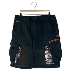Vintage Denim 1982 Graphic Utility Cargo Shorts 32